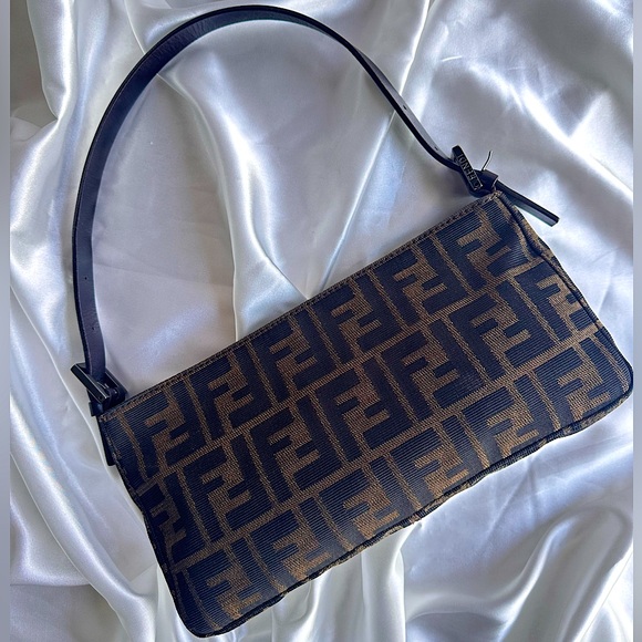 Fendi Handbags - Vintage FENDI zucca mini baguette.